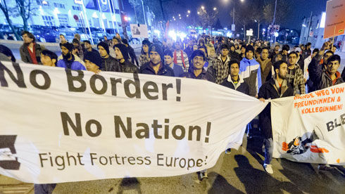 Demo no border Österreich