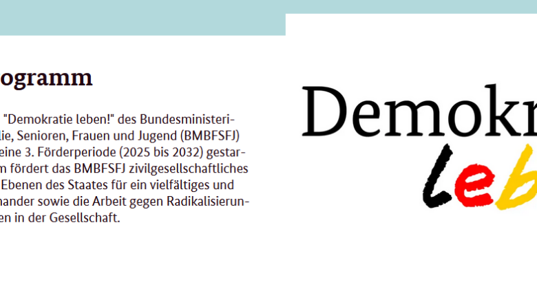 Screenshot Programm Demokratie leben!
